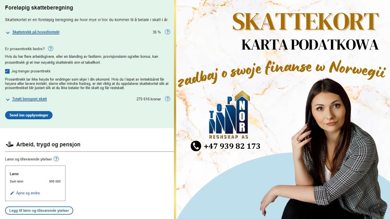 Skattekort (karta podatkowa) – zadbaj o swoje finanse w Norwegii