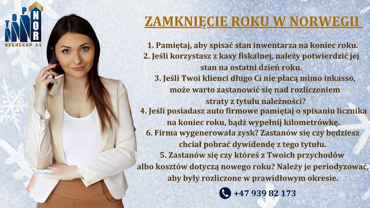 Zamknięcie roku w Norwegii – obowiązki przedsiębiorców